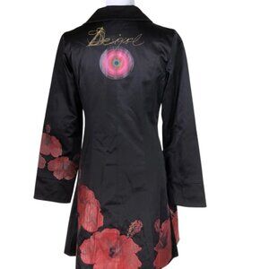 Women's Desigual light coat with flowers size 40